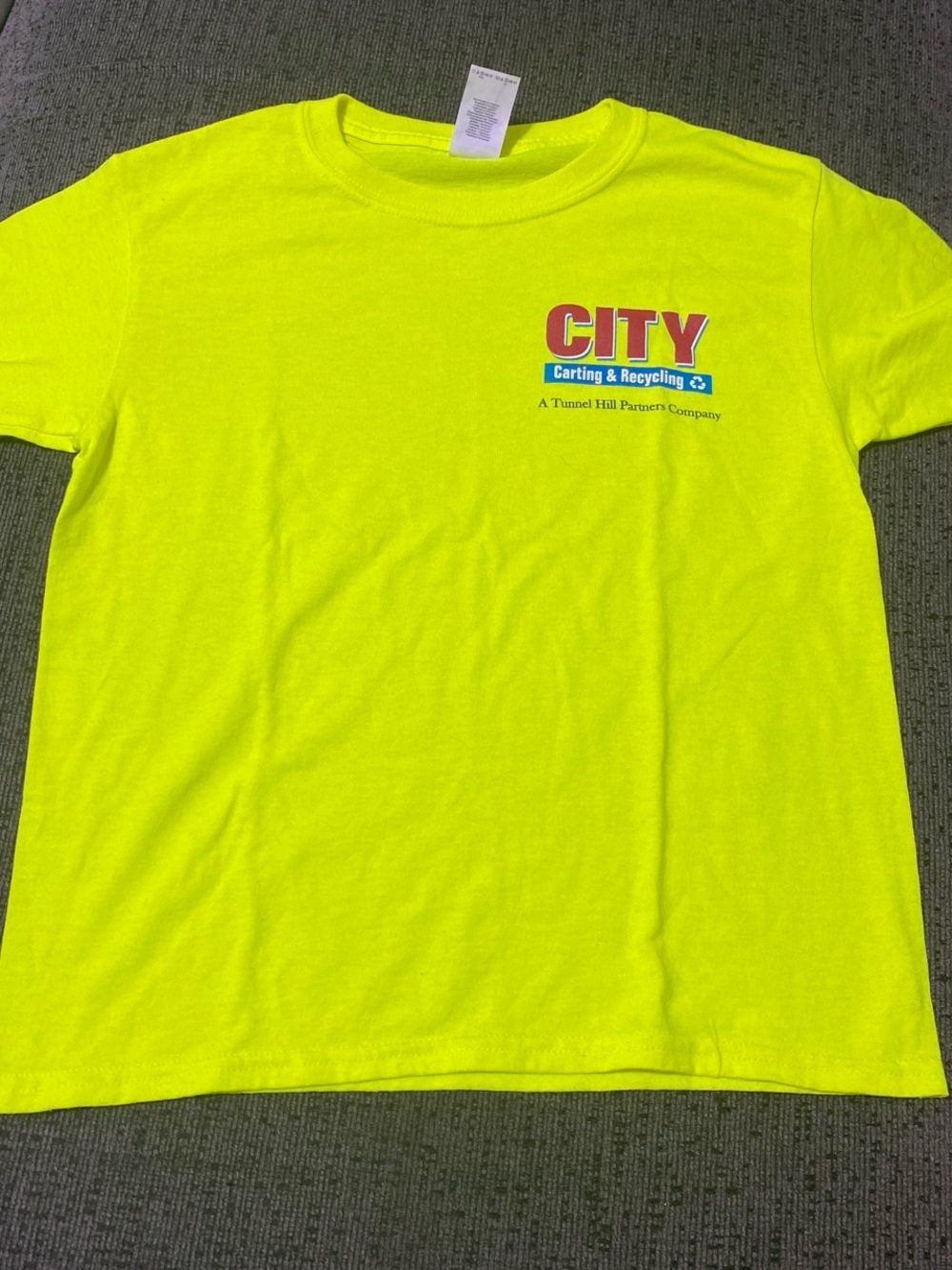 Gildan Neon Yellow Kids T-Shirt with CITY Logo